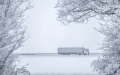 semi on wintry road