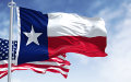 Texas and U.S flags