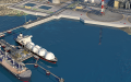 rendering of LNG tanker facility