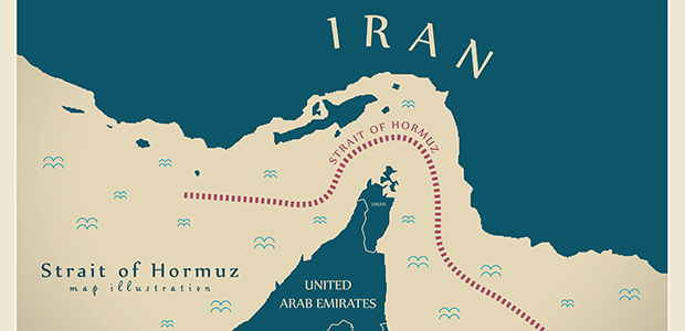 illustration of strait of hormuz